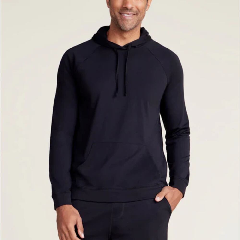 Barefoot Dreams Malibu Collection Men's Pima Jersey Pullover in Black Size XXL